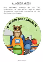 Vista previa - Manualidades / Dibujos para colorear - SCHULSACHEN - Wortschatzrad - página 2