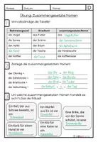 Vorschau - Arbeitsblätter - Deutsch: Grammatik AB zusammengesetzte Nomen - Wortbildung - Seite 2