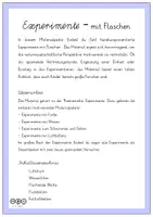 Vorschau - Arbeitsblätter - Tolle Experimentesammlung - Experimente Mit Flaschen - Seite 1