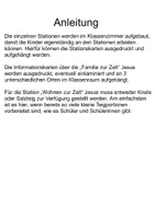 Vorschau - Arbeitsblätter - Unterrichtseinheit - Leben zur Zeit von Jesus - Stationsarbeit - Seite 1
