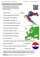 Vorschau - Arbeitsblätter - Arbeitsblatt "Kroatien" + Onlineübung & MP3 + Infografik - Deckblatt