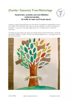 Vorschau - Mal- und Bastelvorlagen - (Family/Seasons) Tree - Malvorlage BAUM - Seite 1