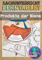 Vorschau - Mal- und Bastelvorlagen - Lerntablet Produkte der Biene - Deckblatt