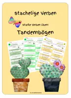 Vorschau - Stationenlernen - Tandembogen starke Verben - differenziert - Deckblatt