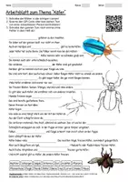 Vorschau - Arbeitsblätter - Arbeitsblatt "Käfer" + Onlineübung & MP3 + Mindmap + Infografik - Deckblatt