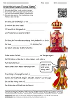 Vorschau - Arbeitsblätter - Lernposter + Arbeitsblatt "König" + Onlineübung & MP3 + Mindmap + Infografik - Seite 1