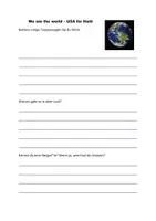 Vorschau - Arbeitsblätter - We are the world_Arbeitsblatt - Deckblatt