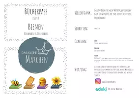 Vorschau - Mal- und Bastelvorlagen - Bücherpass Paket 8 - Biene - Seite 1
