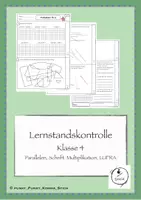 Vorschau - Test - Lernstandskontrolle Mathe - Klasse 4 - Deckblatt
