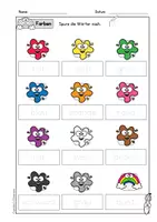 Vorschau - Arbeitsblätter - Deutsch/ DaZ - Arbeitsblätter Farben - Sprachförderung, Wortschatz, Inklusion - Seite 1