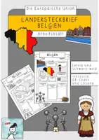 Vorschau - Arbeitsblätter - Ländersteckbrief Belgien - Deckblatt