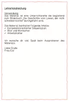 Vorschau - Unterrichtsreihen - Kreatives Schreiben am Beispiel des Bilderbuchs "Der Löwe, der nicht schreiben konnte" - Unterrichtsreihe - Seite 1