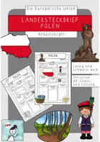 Vorschau - Arbeitsblätter - Ländersteckbrief Polen - Deckblatt