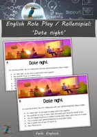 Vorschau - Bildkarten - Date night - Role Play/Rollenspiel – Mündliche Prüfung Englisch (oral exam) - Deckblatt