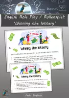 Vorschau - Bildkarten - Winning the lottery - Role Play/Rollenspiel – Mündliche Prüfung Englisch (oral exam) #edukilights22 - Deckblatt