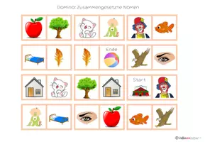 Vorschau - Spiele - Deutsch: Domino zusammengesetzte Nomen - Wortbildung - Deckblatt