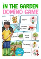 Vista previa - Hojas de trabajo - in the garden English DOMINO game Inglés juego - Portada