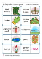 Vista previa - Hojas de trabajo - in the garden English DOMINO game Inglés juego - página 3