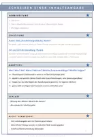 Aperçu - Feuilles d'exercices - Deutsch: Inhaltsangabe - Merkblatt und interaktive Vorlage - Page de couverture