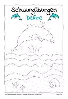 Vorschau - Arbeitsblätter - Schwungübungen Delfine - Deckblatt