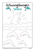 Vorschau - Arbeitsblätter - Schwungübungen Delfine - Seite 1