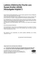 Vorschau - Arbeitsblätter - Roman Elektrische Fische von Susan Kreller - Höraufgabe zum ersten Kapitel mit Lösungen - Seite 1