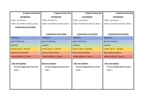 Vorschau - Anderer Materialtyp - Bookmark_a typical day at my school_2-fach differenziert - Seite 1
