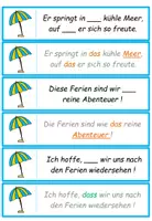 Vorschau - Aufgabenkarten - Sommer: das oder dass - Übungskarten - Seite 2