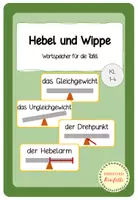 Vorschau - Präsentationen/Tafelbilder - Hebel, Wippe, Gleichgewicht (Mechanik) - Wortspeicher - Deckblatt