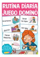 Vorschau - Spiele - rutina diaria Dominó juego Español (Grundwortschatz im Spanischunterricht) - Deckblatt