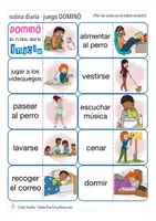 Vorschau - Spiele - rutina diaria Dominó juego Español (Grundwortschatz im Spanischunterricht) - Seite 1