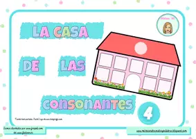Vista previa - Hojas de trabajo - La casa de las consonantes 4 - página 1