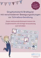 Vorschau - Mal- und Bastelvorlagen - Graphomotorik-Brettspiel mit verschiedenen Bewegungsübungen zur Schreibvorbereitung - Deckblatt