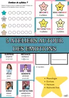 Aperçu - Préparation de séance / Séance complète - 5 ateliers autour des émotions en Maternelle (PS MS GS CP) - Page de couverture