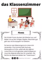Aperçu - Jeux - la salle de classe autocollant (allemande) - Page de couverture