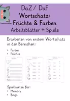Vorschau - Unterrichtsreihen - DaZ/ DaF (Ukraine) Wortschatz: Früchte & Farben - Seite 1