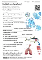 Vorschau - Arbeitsblätter - Arbeitsblatt "Leben" + Onlineübung & MP3 + - Deckblatt