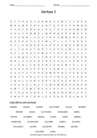 Vorschau - Arbeitsblätter - Suchsel "Verben 1" DaZ / Deutsch - Deckblatt