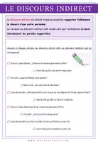 Aperçu - Feuilles d'exercices - Français: discours indirect - Page 1