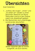 Vorschau - Arbeitsblätter - Das Auge- Materialsammlung (Arbeitsblätter, Übersichten, Minibuch, Tafelmaterial)Sachunterricht - Biologie - NaWi - Seite 3