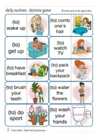 Aperçu - Jeux - daily routine Domino game English - Page 2