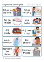 Aperçu - Jeux - daily routine Domino game English - Page 3