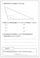 Vorschau - Arbeitsblätter - WINKEL und DREIECKE - Winkel messen, Dreiecke zeichnen - Arbeitsblätter Geometrie Mathe - Seite 2