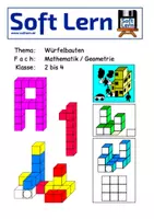Vorschau - Arbeitsblätter - Würfelbauten - Deckblatt