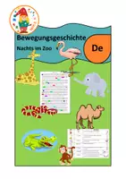 Vorschau - Text - Bewegungsgeschichte Nachts im Zoo - Deckblatt