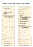 Vorschau - Arbeitsblätter - Multiple – Choice – Quiz – Ur- und Frühzeit + Ägypten - Seite 1
