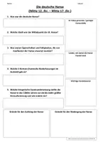 Vorschau - Arbeitsblätter - Material - Video zur Deutschen Hanse - Seite 1