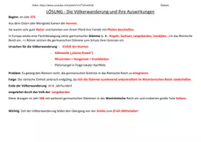 Vorschau - Arbeitsblätter - Arbeitsblatt - die Völkerwanderung (zu einem Video) - Seite 2