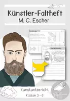 Vorschau - Arbeitsblätter - Künstler-Faltheft: M.C. Escher | Parkettierungen - Deckblatt