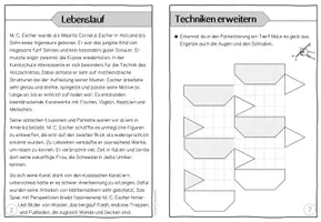 Vorschau - Arbeitsblätter - Künstler-Faltheft: M.C. Escher | Parkettierungen - Seite 3